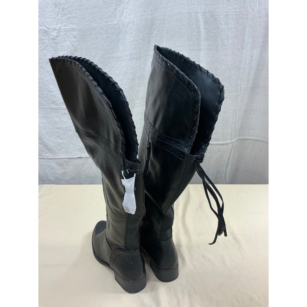 Cloudwalkers Meadow Black Over The Knee Whipstitch Boots Wide Width 10W NEW - Picture 2 of 4